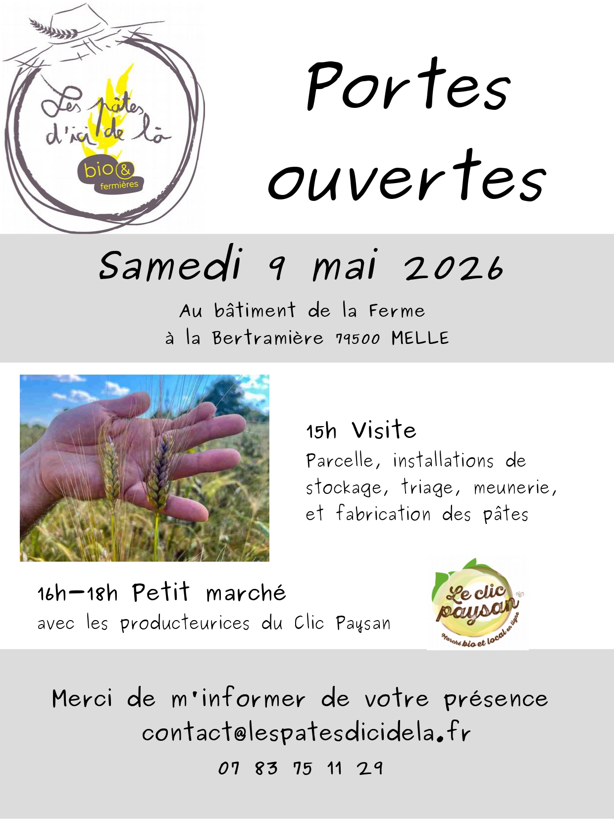 Journée porte ouverte - ferme d'ici de là - 2026